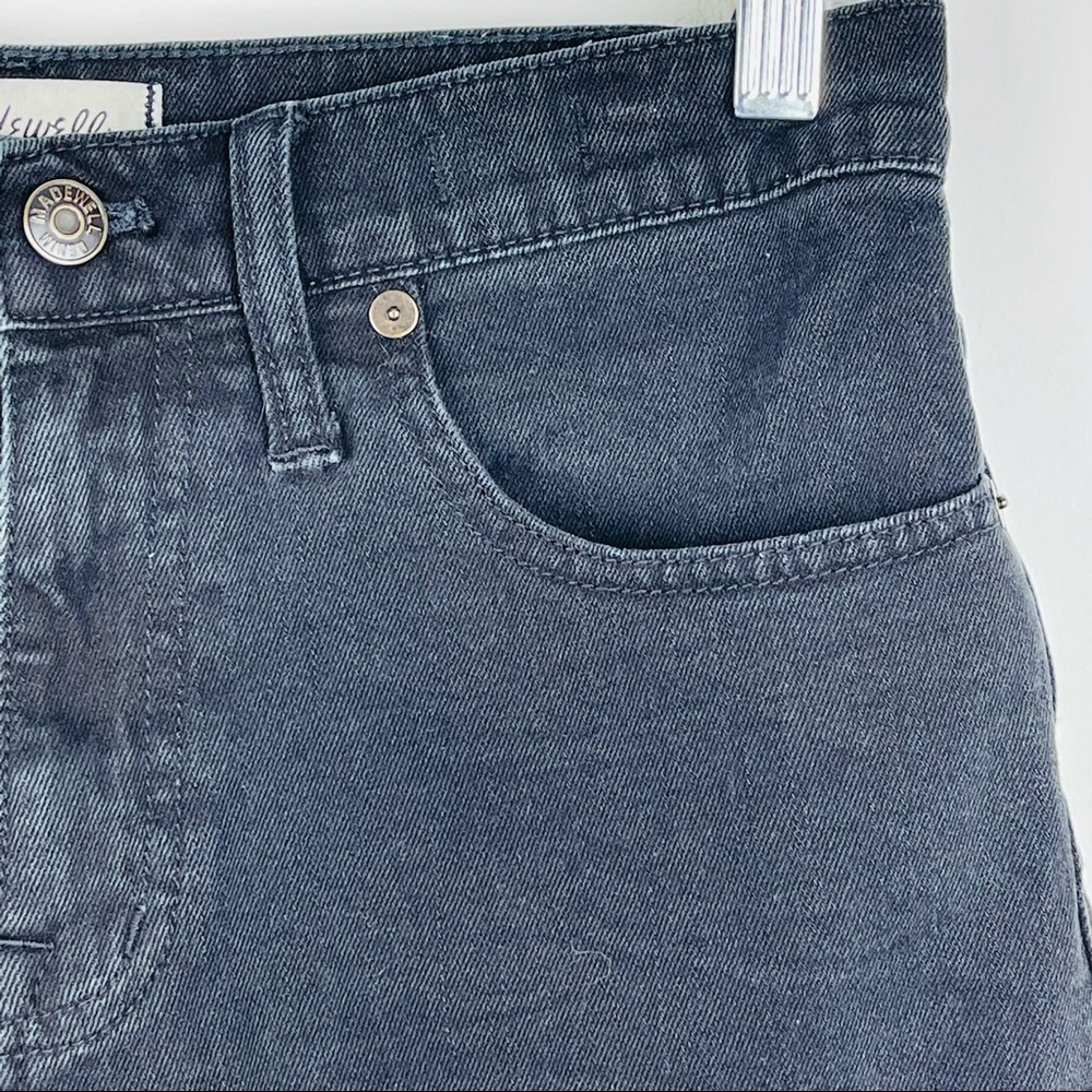 Madewell Black High Rise Denim Shorts Raw Hem